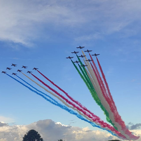 Il volo delle Frecce Tricolori e Patrouille de France: uno spettacolo mai visto
