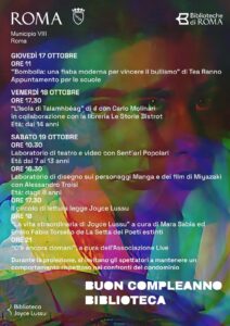 programma compleanno biblioteca Lussu