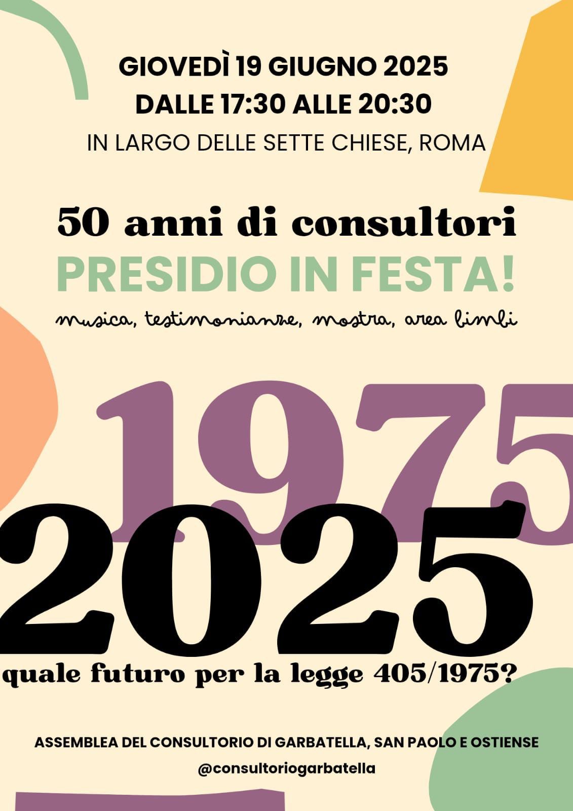 locandina festa del consultorio 2025